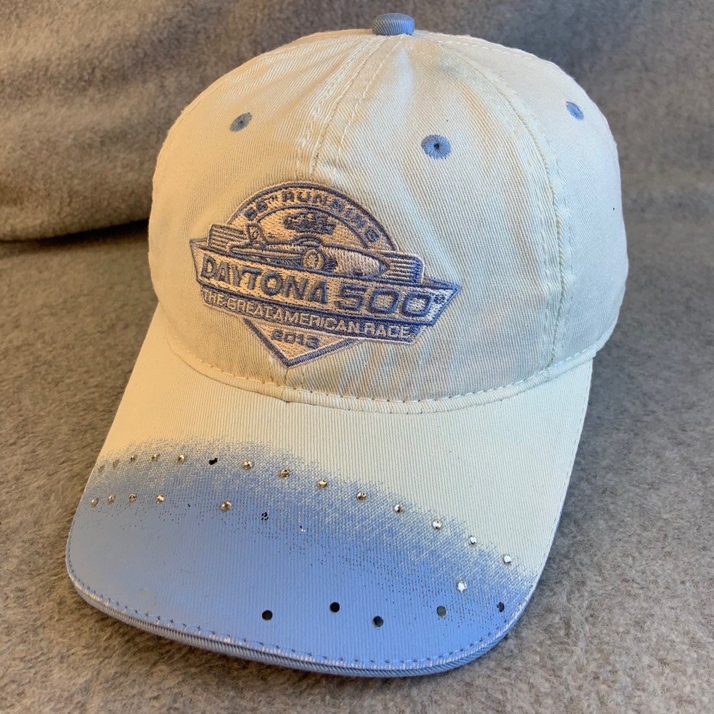 Daytona 500 2013 Women Blue NASCAR Hat Rhinestone 55th Running OSFM